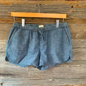 J Crew chambray shorts with pockets